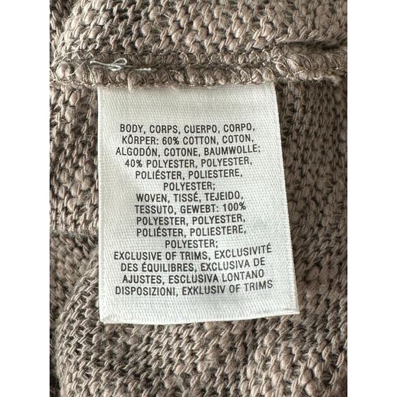 Deletta Anthropologie Top Womens Small Nubby Circle Sweater Tee Cozy Neutral - Picture 7 of 9